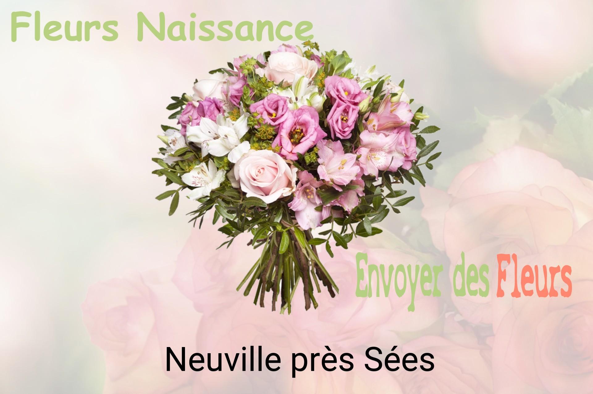 Bouquet de fleurs de naissance livré à Neuville-près-Sées