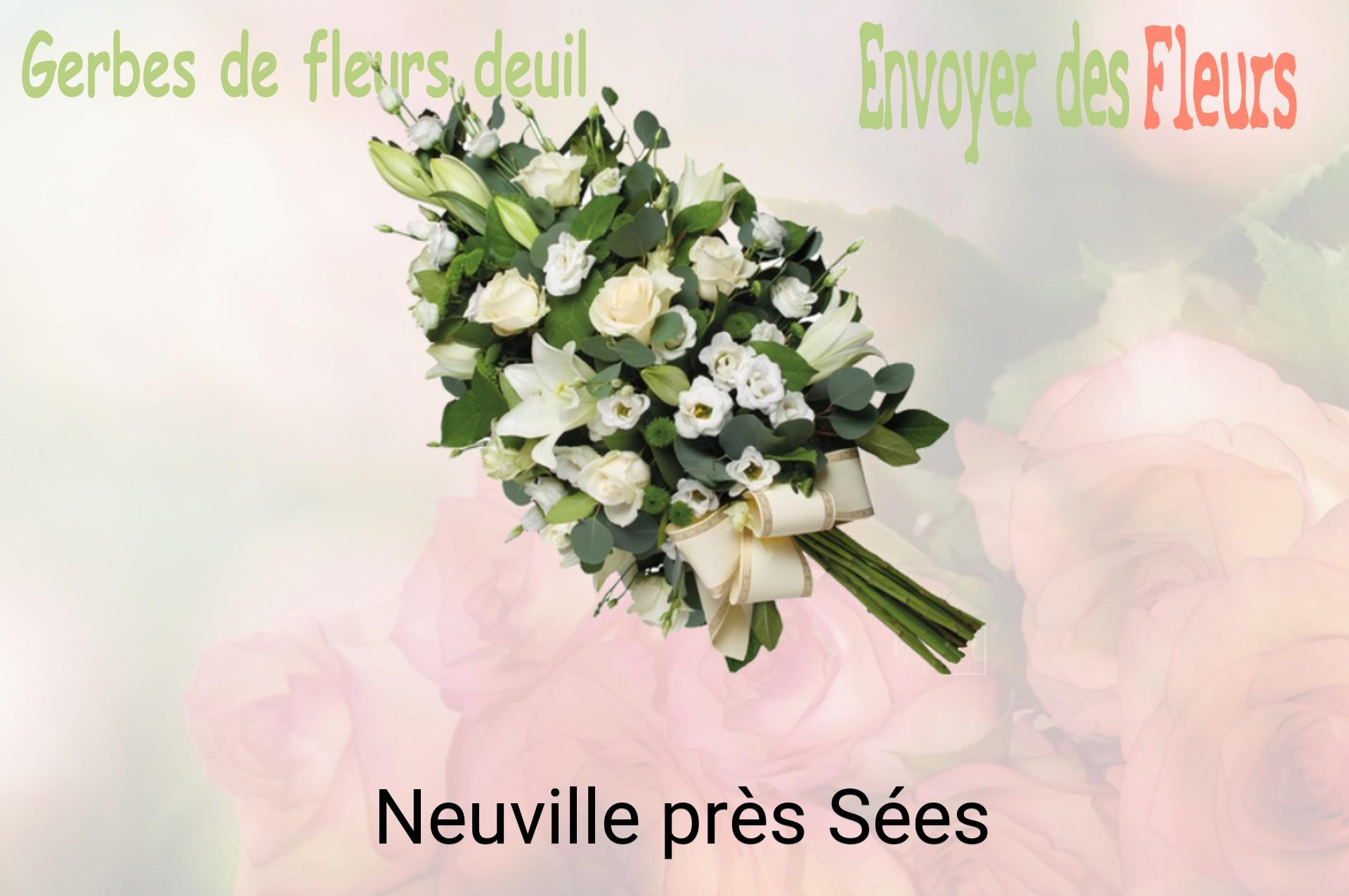 Gerbe de fleurs de deuil livrée à Neuville-près-Sées